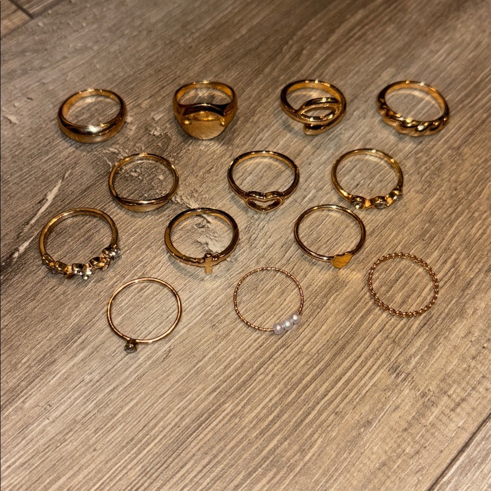Gold Fashion Ring Bundle